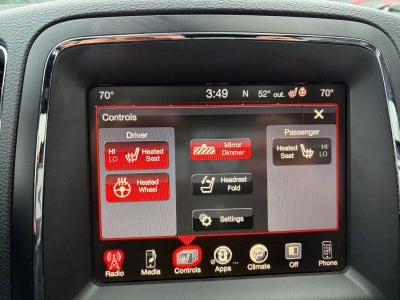 2016 Dodge Durango SXT, Blacktop Pkg, Preferred Pkg 23B, Heated Front Seats, Heated Steering Wheel, Sunroof