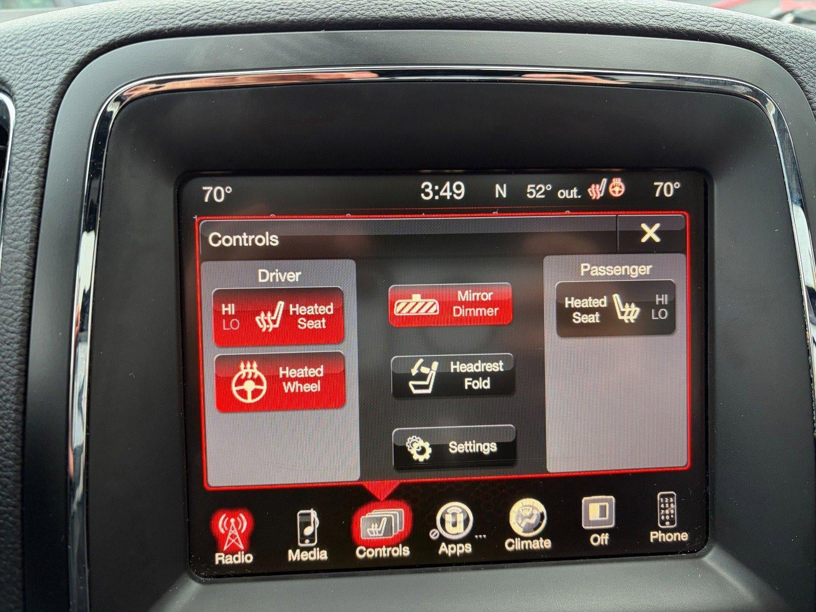 2016 Dodge Durango SXT, Blacktop Pkg, Preferred Pkg 23B, Heated Front Seats, Heated Steering Wheel, Sunroof