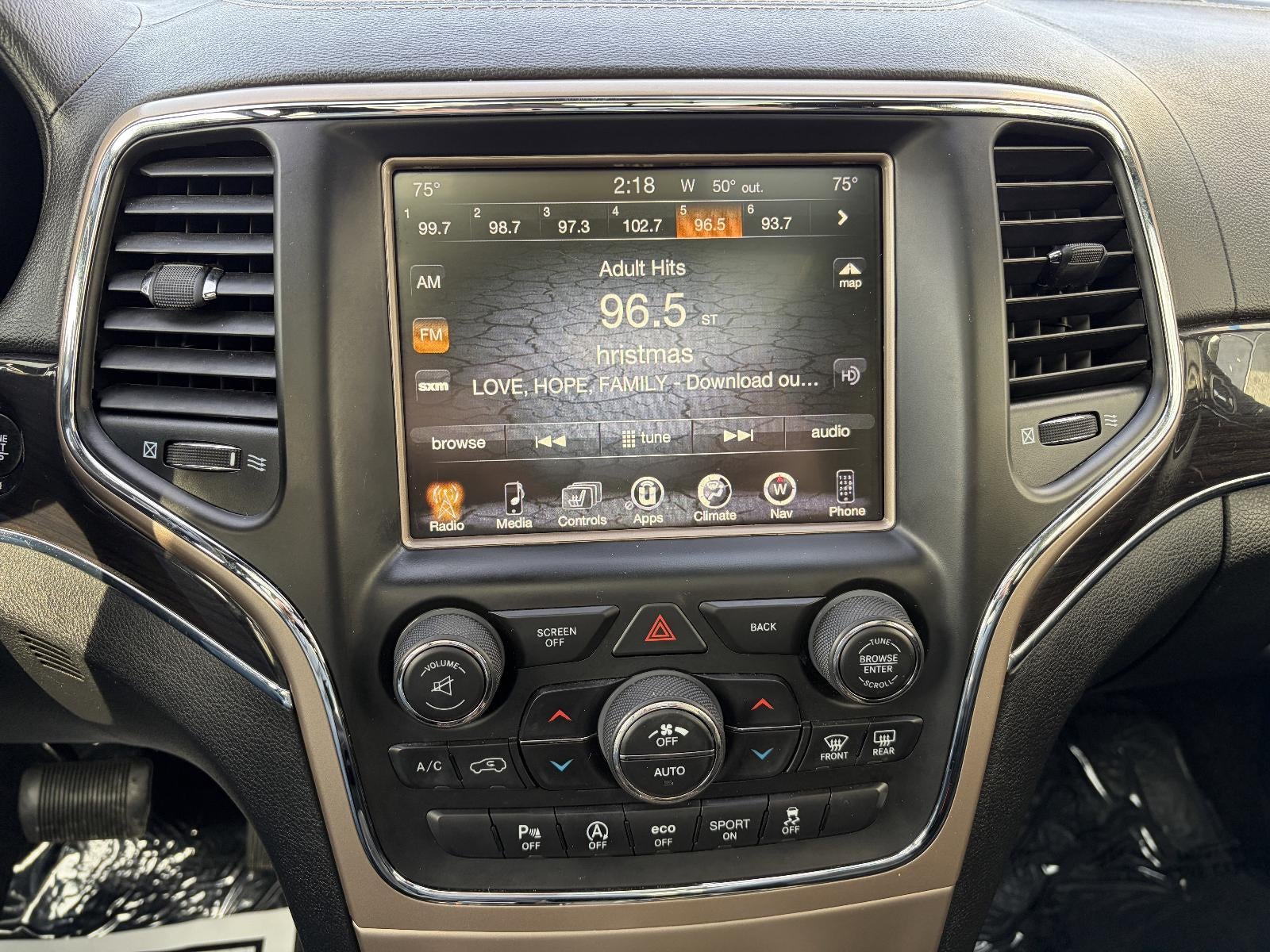 2017 Jeep Grand Cherokee Overland, Heated & Vented Front Seats, Panoramic Sunroof, Harman Karmon Speakers w/ Subwoofer