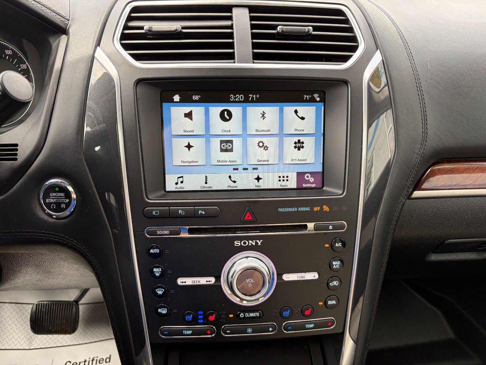 2017 Ford Explorer Platinum, Dual Moonroof, Cooled/ Heated/ Massaging Seats, Sony Audio System