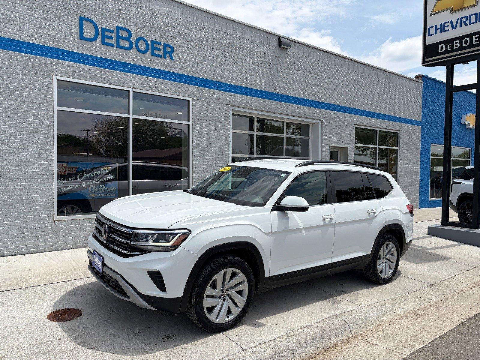 2021 Volkswagen Atlas 3.6L V6 SE w Technology, AWD, Heated Front Seats, Adaptive Cruise Control, Remote Start